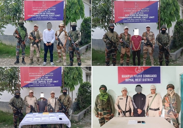 Images Related to the Four Arrested Rebels From Different Parts of Manipur.