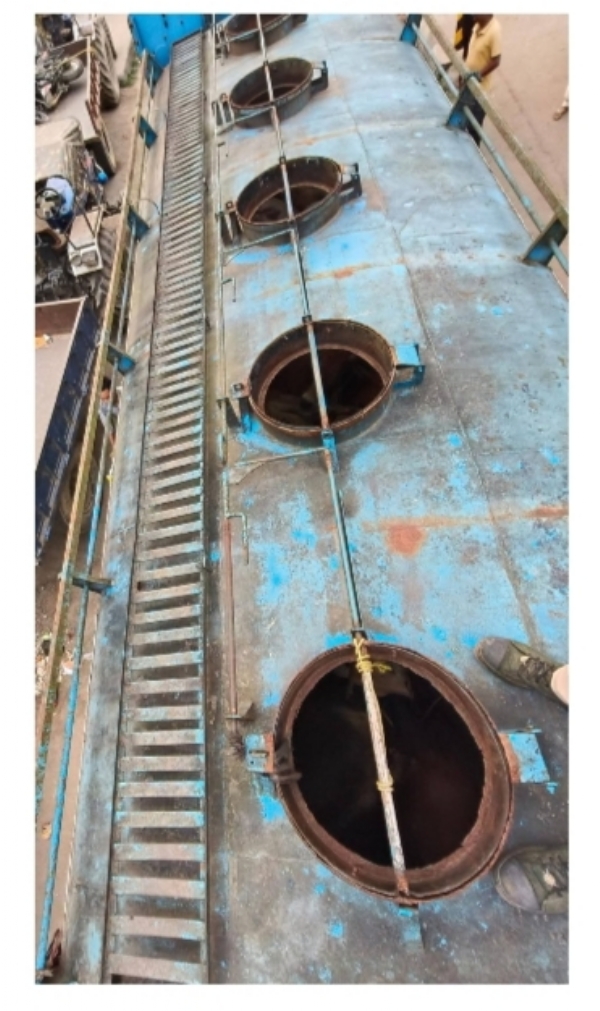 Image of the Oil Tanker from which the 28 Helpless Cattle Rescued in Assam