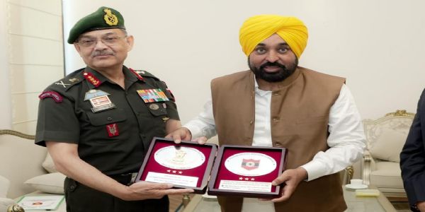 CM Mann discusses agniveer rehabilitation issues with Army Commander Lt Gen Pushpendra Singh