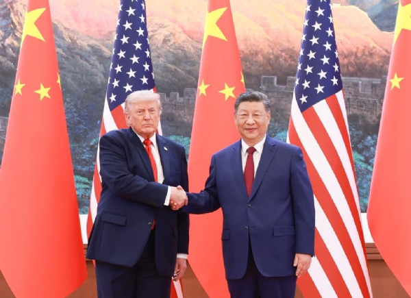 US President Donald Trump with Chinese President Xi Jinping
