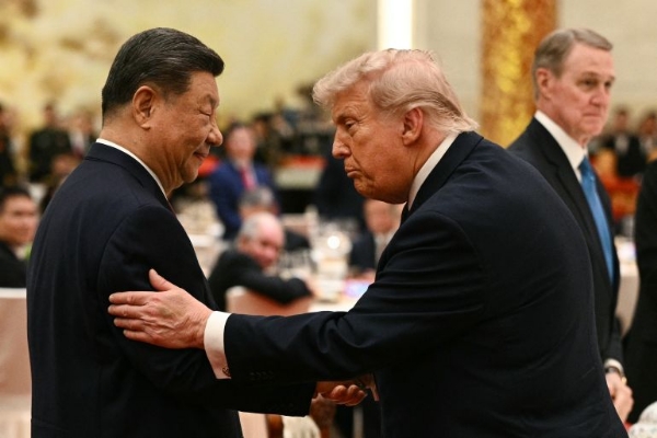 US President Donald Trump with Chinese President Xi Jinping