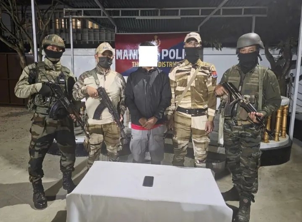 Image of the Arrested KCP (T) Rebel in Manipur.