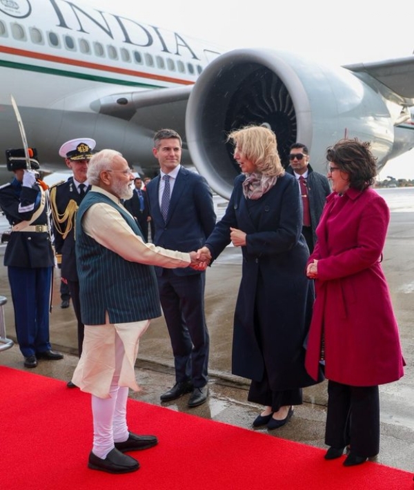 PM Narendra Modi arrives in Netherland.