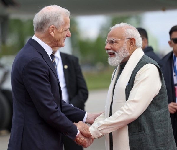 PM Narendra Modi with Norwegian Prime Minister Jonas Gahr Støre. PM Narendra Modi with Norwegian Prime Minister Jonas Gahr Støre.