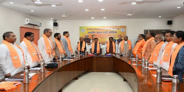 BJP National President Reviews Organisational Strategy at Odisha BJP Core Committee Meeting