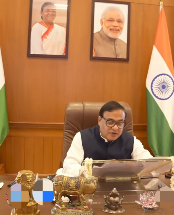Assam chief minister Dr Himanta Biswa Sarma in Lok Seva Bhawan on Tuesday. Assam chief minister Dr Himanta Biswa Sarma in Lok Seva Bhawan on Tuesday.