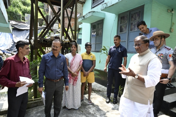 Governor Visiting Lok Bhavan Residential Complex.