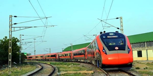 First Vande Bharat Trainset from Aredica Raebareli Departs for Dynamic Testing