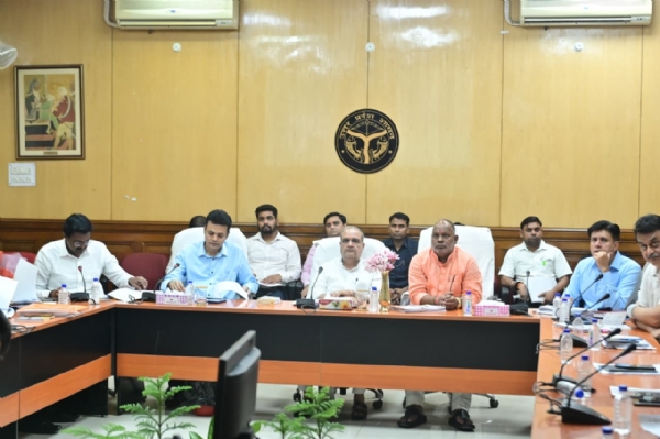 Bhupendra Chaudhary, held a departmental review meeting Bhupendra Chaudhary, held a departmental review meeting
