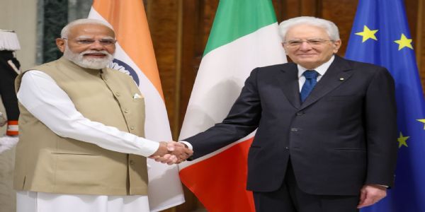 PM Modi Meets Italian President Sergio Mattarella in Rome; Discusses Cooperation in AI, Space and Other Key Sectors
