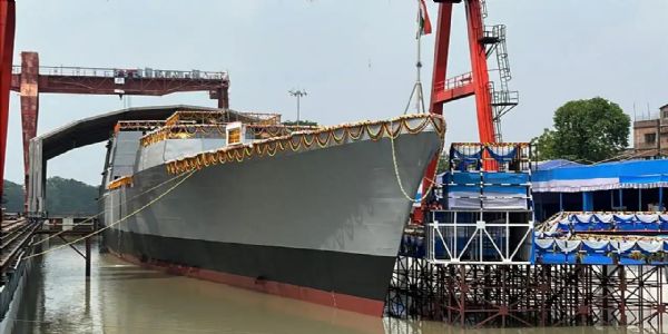 GRSE Launches Navy’s First Next Generation offshore patrol vessel ‘Sanghamitra’