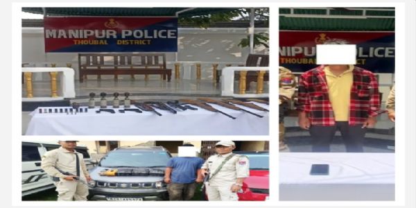 Arms, Explosives Recovered in Thoubal; KYKL Cadre and Drug Smuggler Arrested in Separate Operations