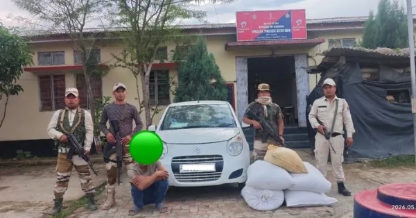 Image of the Man Held with 189 Kg Opium Seeds Along NH-102 in Manipur.