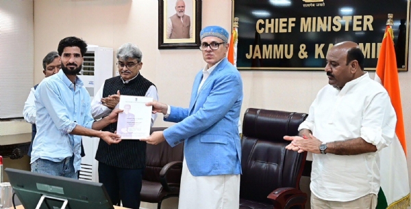 CM Omar Hands Over Compassionate Appointment Orders To 52 Beneficiaries