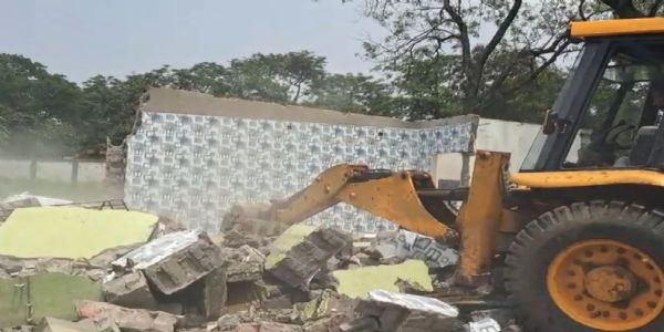 Bulldozer drive continues in Burnpur to clear SAIL land, TMC and CPM offices demolished
