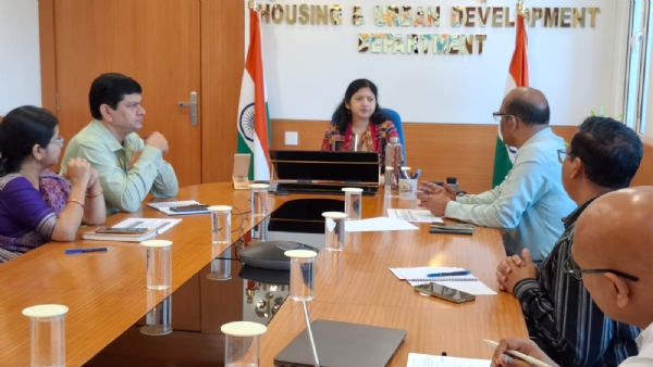 Review meeting  at Kharabela Bhawan.