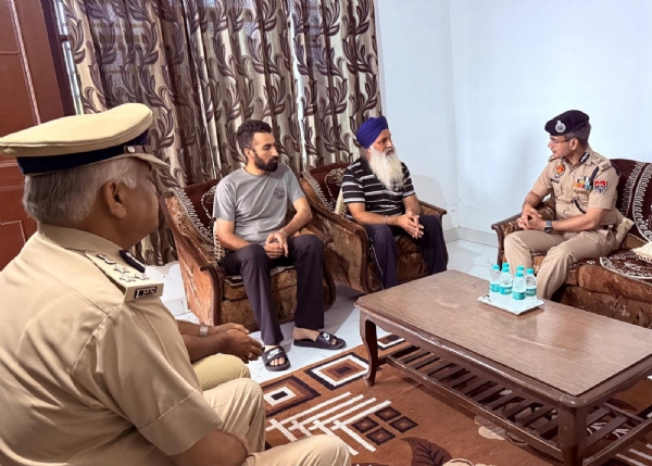 DGP Gaurav Yadav meeting with Martyred ASI Joga Singh family