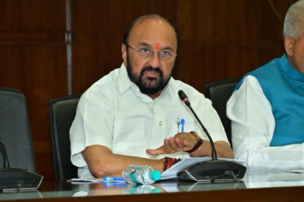 State Higher Education Minister Yogendra Upadhyay providing info about cabinet decisions