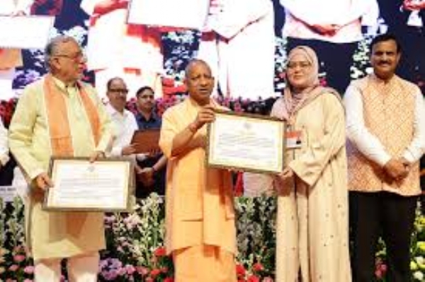 Yogi addressing appointment letter distribution ceremony for newly selected auditors