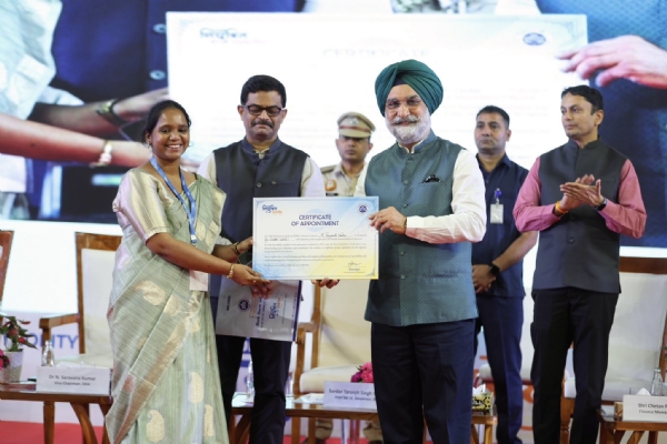 Lieutenant Governor Taranjit Singh Sandhu distributed appointment letters to 1,647 Delhi Development Authority (DDA) employees at Yamuna Sports Complex today.