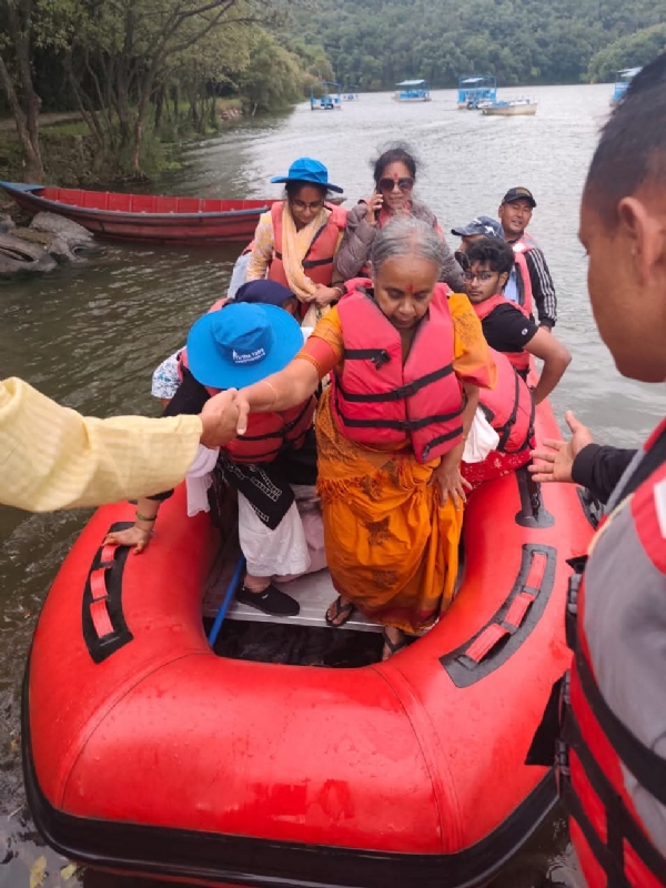 Indian Tourists Rescued from Phewa Lake in Pokhara