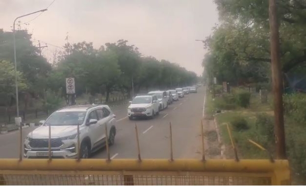ED officials taking Punjab minister Sanjeev Arora after his arrest in Chandigarh.
