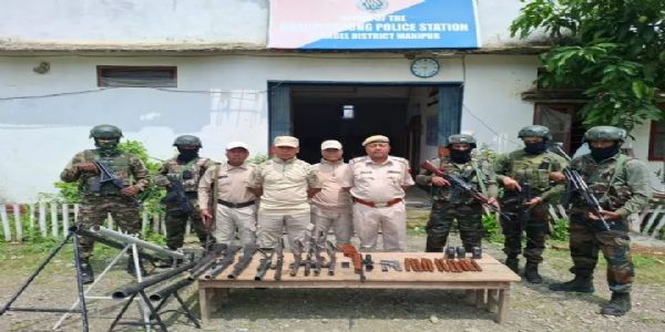 Two Militants Arrested, Large Cache of Arms and Ammunition Recovered in Manipur