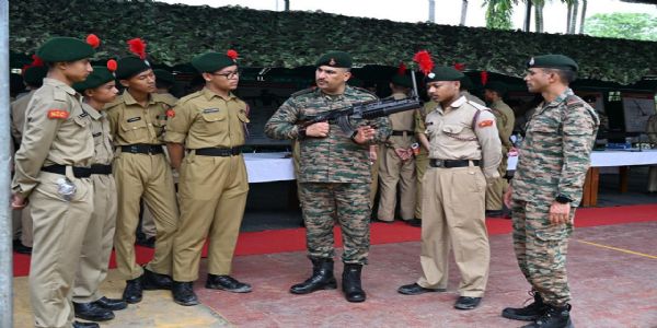 Gajraj Corps Inspires 550 NCC Cadets Through Motivational Weapon Display in Nalbari