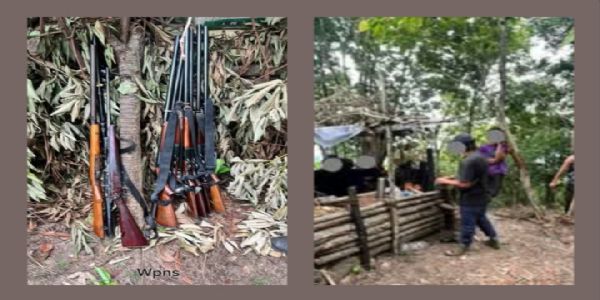 Eight Armed Individuals Detained, Large Cache of Weapons Recovered in Manipur Hills