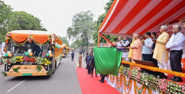 UP CM flags off 45 electric buses
