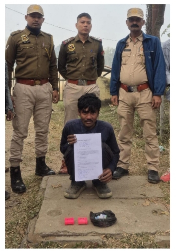 Image of the arrested Drug Peddler. Image of the arrested Drug Peddler.