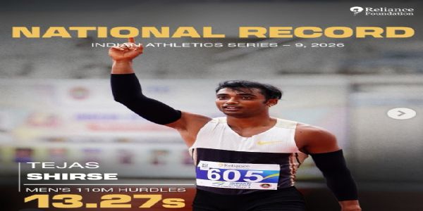 Tejas Shirse Sets New National Record in 110m Hurdles, Qualifies for Commonwealth Games