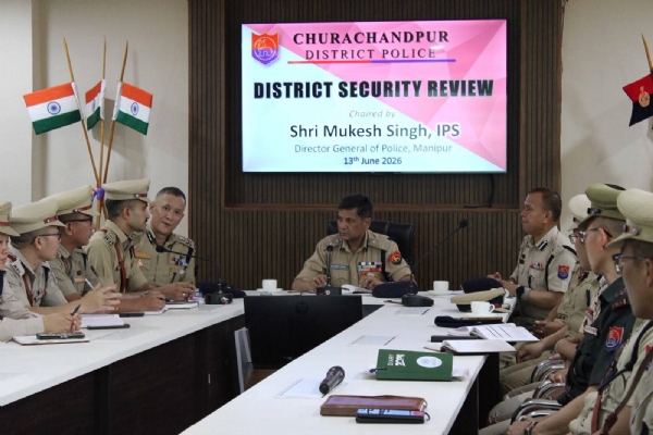 Manipur DGP Mukesh Singh at Churachandpur. Manipur DGP Mukesh Singh at Churachandpur.