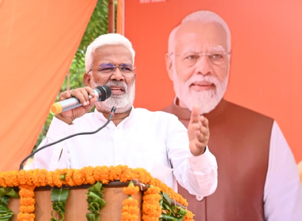 Rajya Sabha Deputy Chairman Harivansh Narayan Singh during the Shiva Mahapuran Katha Rajya Sabha Deputy Chairman Harivansh Narayan Singh during the Shiva Mahapuran Katha