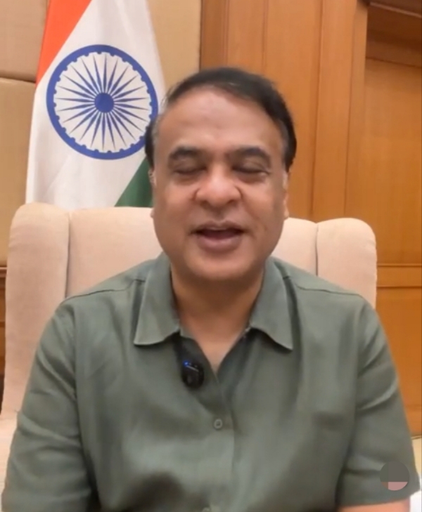 Assam Chief Minister Himanta Biswa Sarma during a Facebook Live session on Sunday. Assam Chief Minister Himanta Biswa Sarma during a Facebook Live session on Sunday.