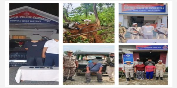 Arms Seized, Bunkers Destroyed and Drug Peddlers Held in Multiple Operations Across Manipur