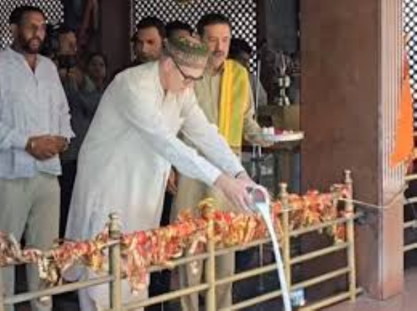 CM Omar Abdullah Visits Kheer Bhawani Temple CM Omar Abdullah Visits Kheer Bhawani Temple