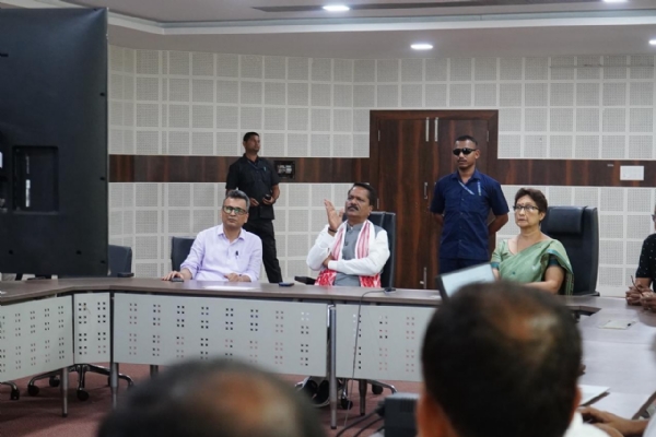 Health Minister Ashok Singhal Reviewing Departmental Offices and Takes Stock of NEET Preparations.