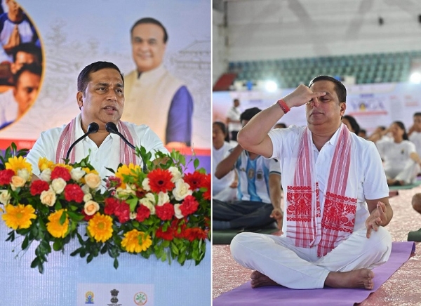 Image of the 12th International Yoga Day Celebrations in Dimoria Co-District.