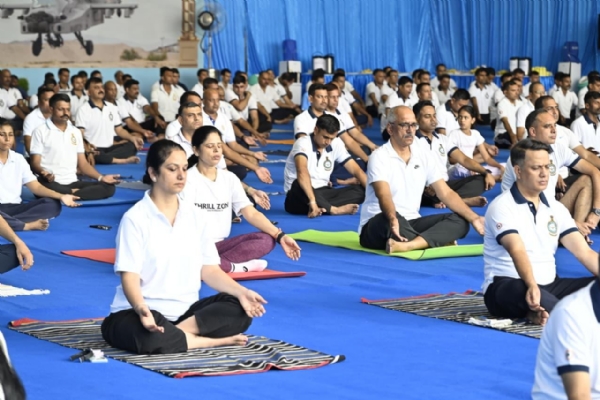 Central Air Command (CAC) observed the 12th International Day of Yoga