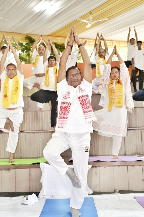 Governor Laxman Prasad Acharya Launching Yoga Campaigns on International Day of Yoga.
