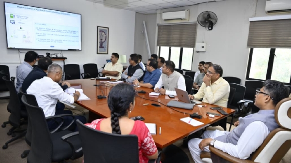 Agriculture Minister Pijush Hazarika Reviewing Key Schemes with Officials to Expedite Farmer Registration.