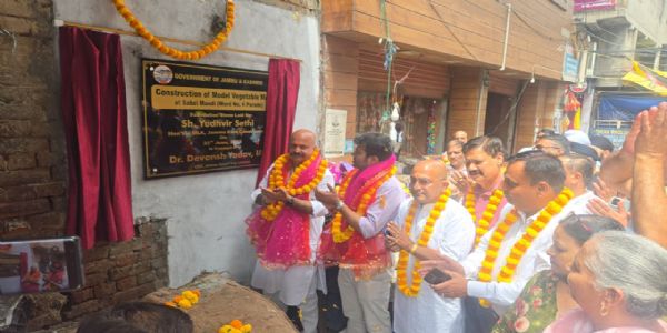 Foundation Stone Laid for Redevelopment of Sabzi Mandi at Parade, Jammu ₹5.88 Crore