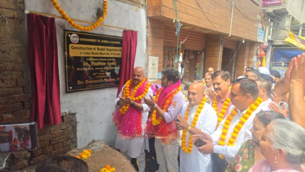 Foundation Stone Laid for Redevelopment of Sabzi Mandi at Parade, Jammu ₹5.88 Crore