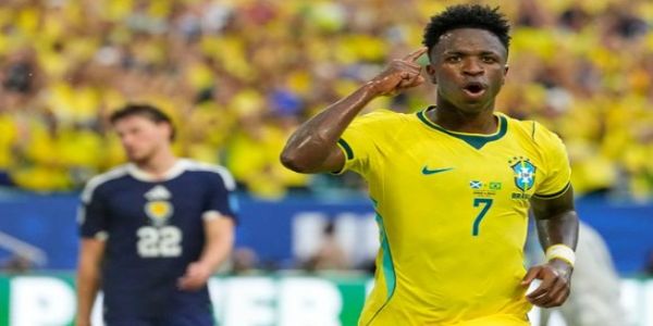 Vinicius Junior Scores Brace as Brazil Defeat Scotland 3-0 to Finish Top of Group C