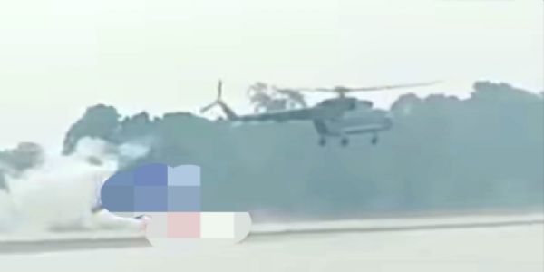 Indian Air Force Conducts Military Drill at Historic Joysagar Pond in Sivasagar