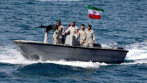 Iranian military conducting surveillance in the Persian Gulf.