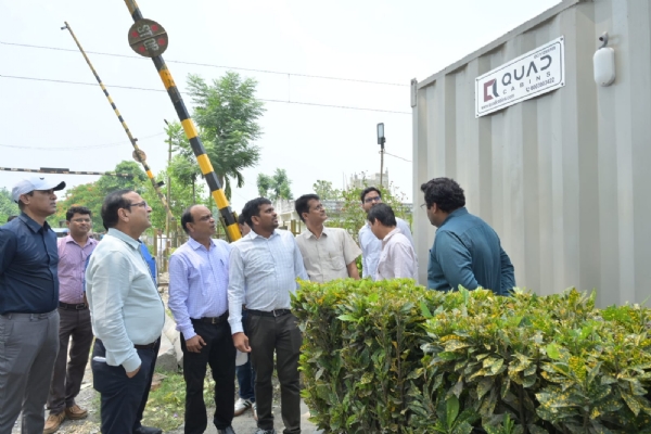 GM NFR Inspecting Rangapara North, Dekargaon and Tezpur Rail Projects.
