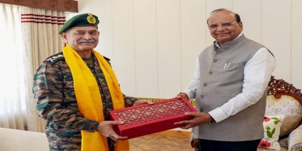 Army Chief Calls On Ladakh LG In Leh