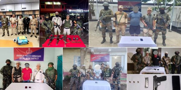 Security Forces Arrest Five Militants, Recover Arms; Airport Drug Haul Foiled in Manipur